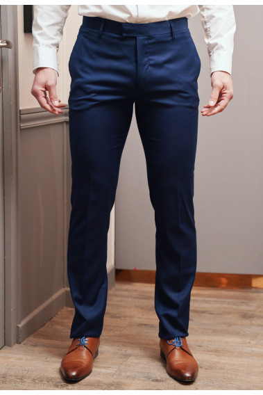 Pantalon de costume bleu coordonnable